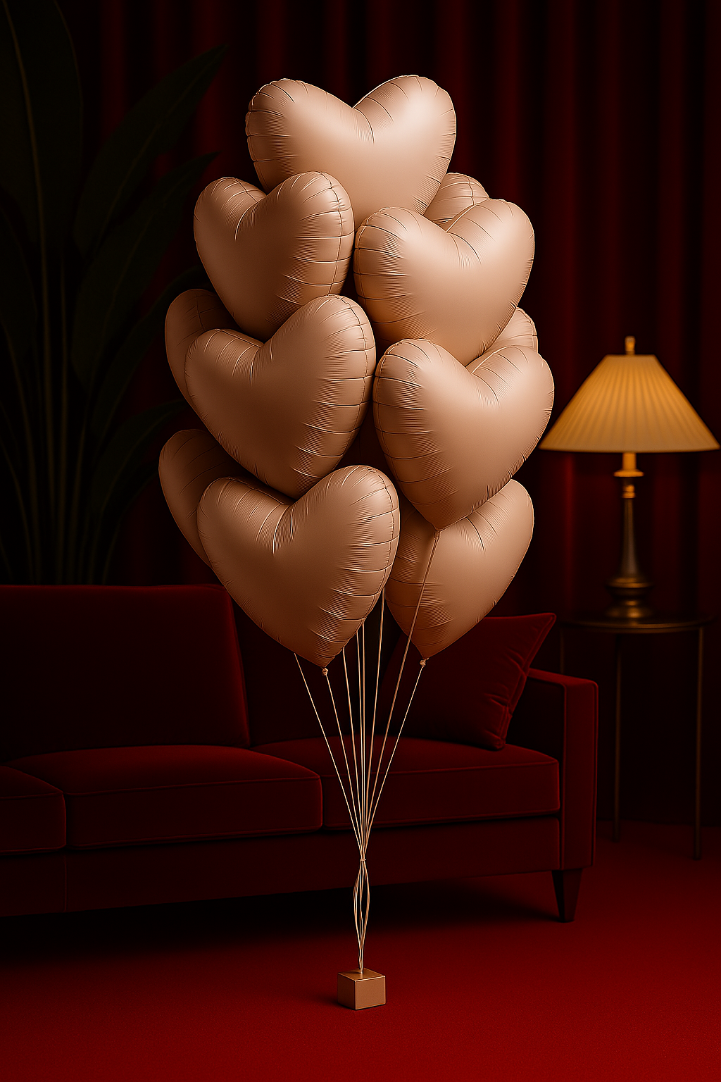 Nude Heart Balloon Send Bouquet