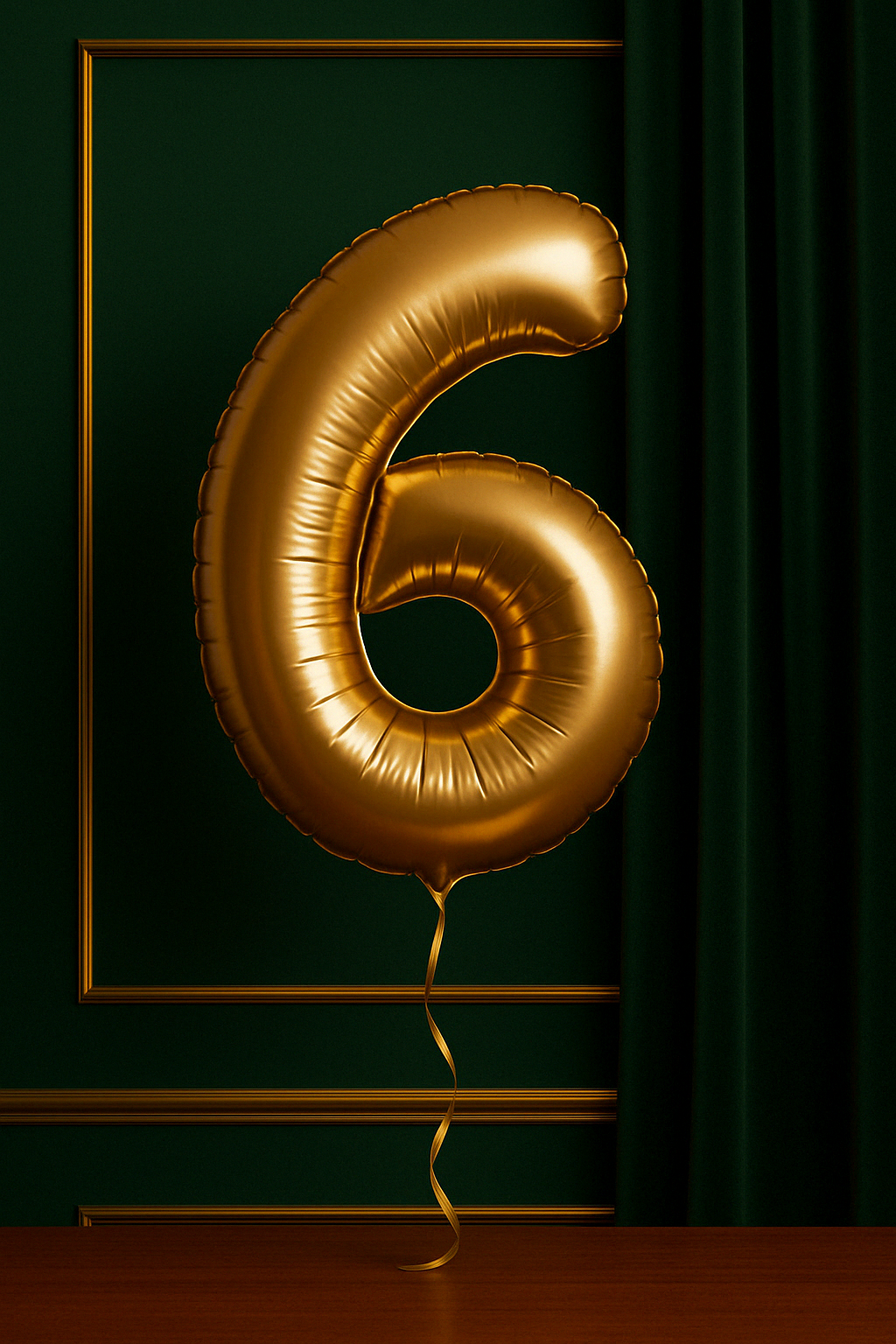 Gold Helium Number Balloons