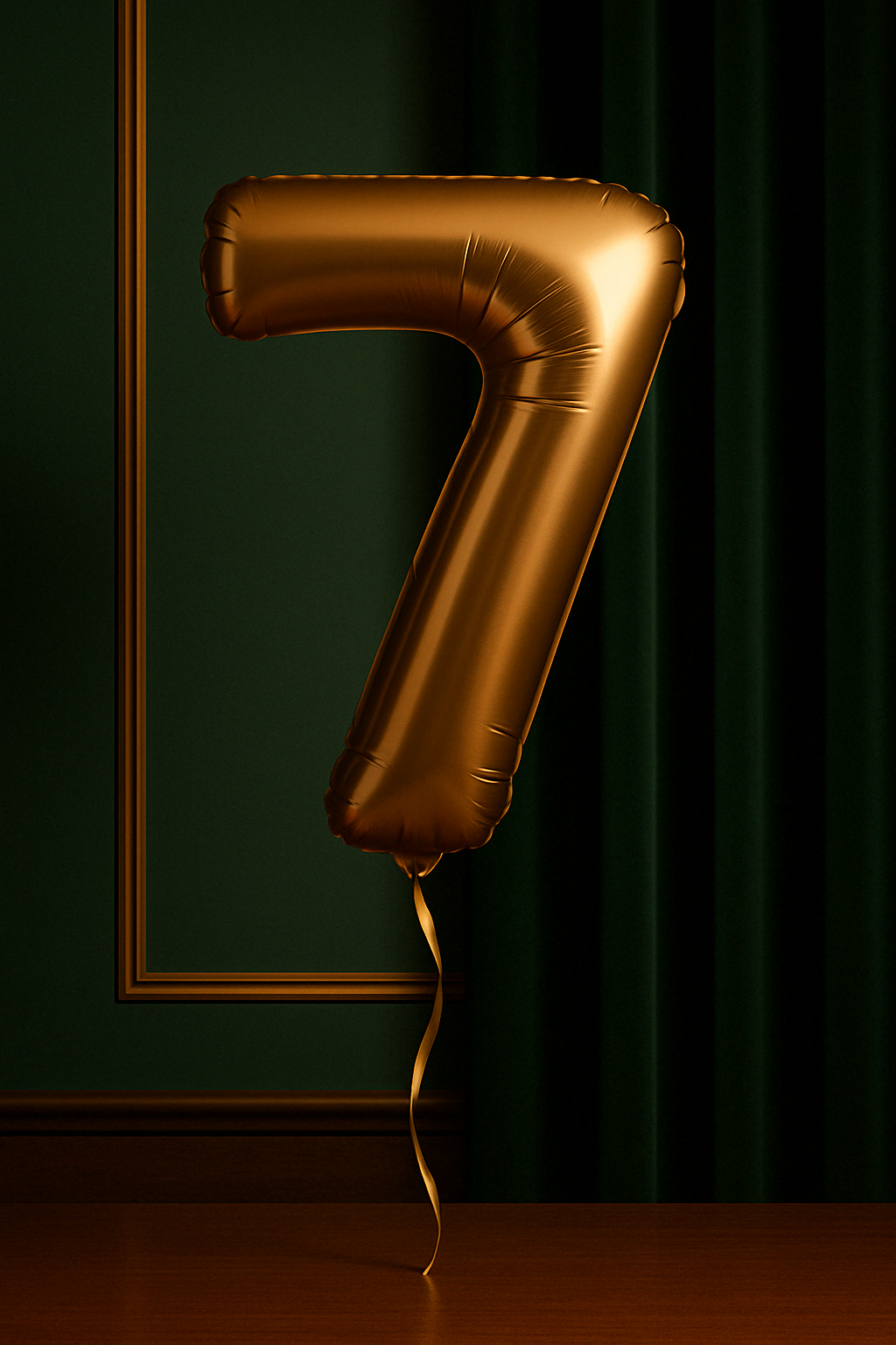 Gold Helium Number Balloons
