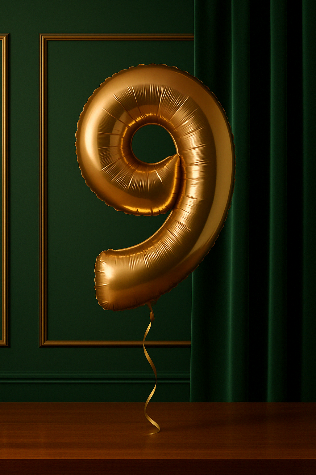 Gold Helium Number Balloons