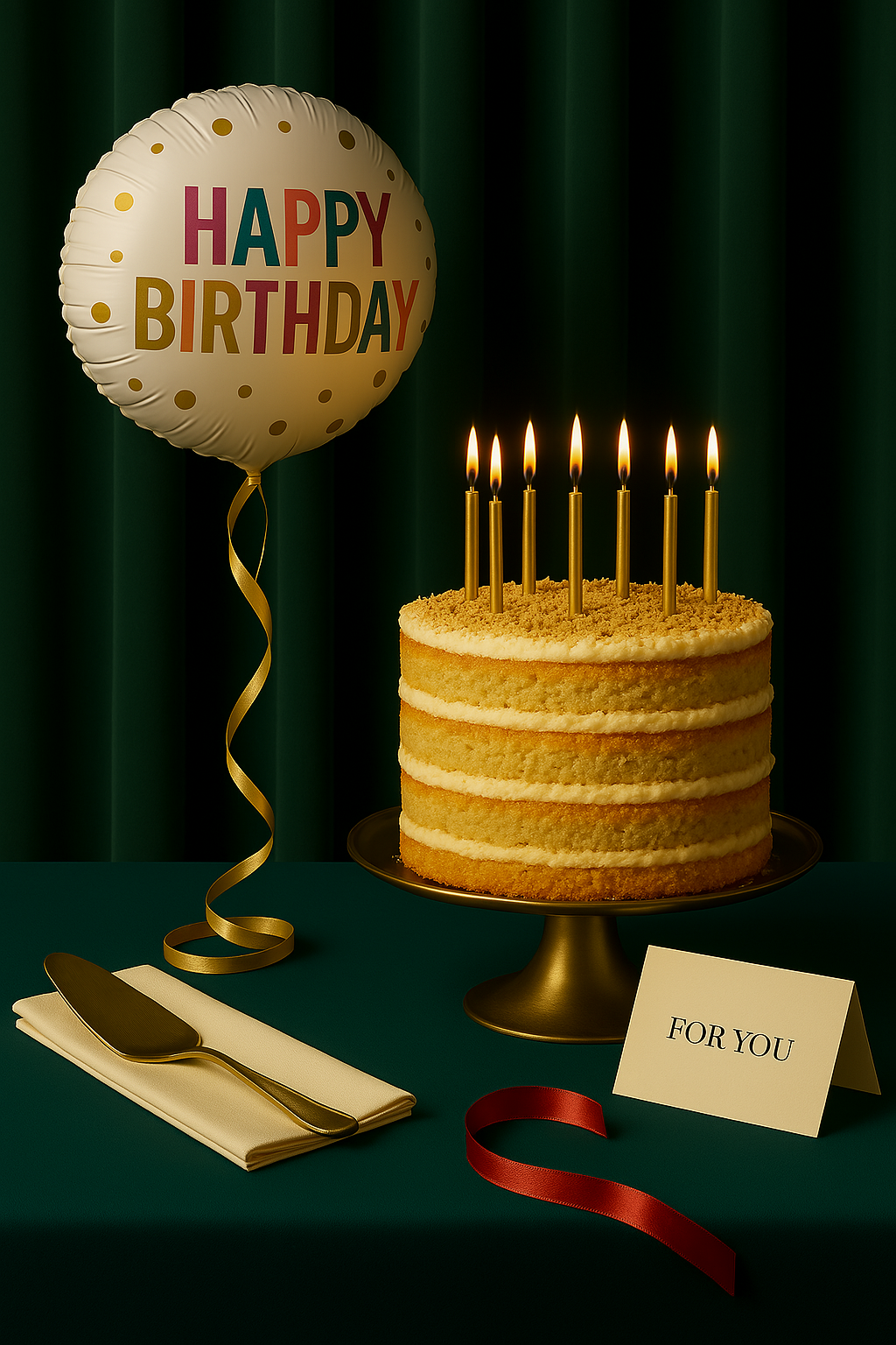 5” Creamy Vanilla Sideless Cake Gift Package