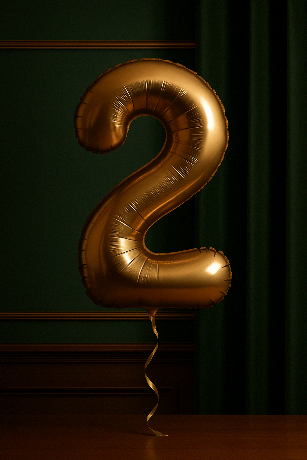 Gold Helium Number Balloons