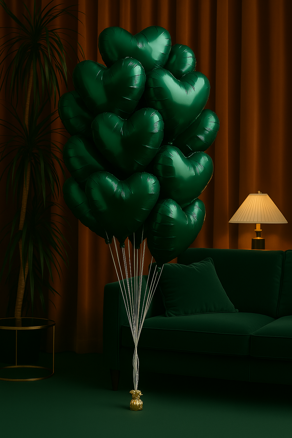 Forest Green Balloon Send Bouquet