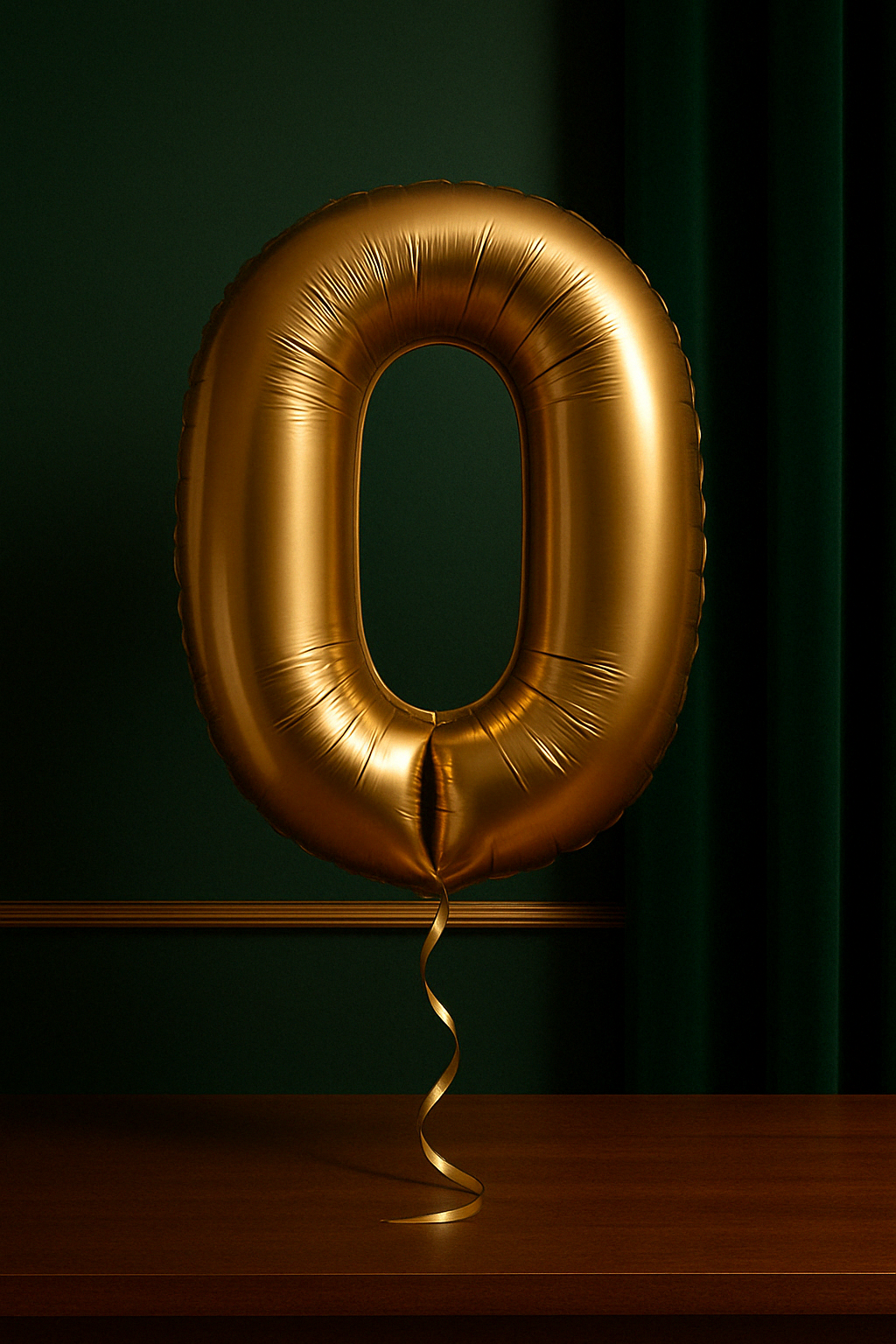 Gold Helium Number Balloons